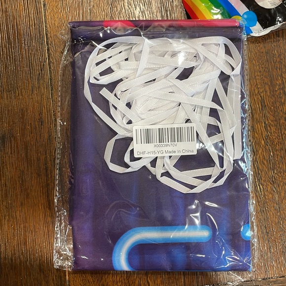 Glow Neon 15th Birthday Photo Backdrop Banner and Colorful Glow Light Balloons - Picture 4 of 10